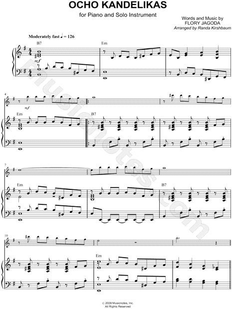 Collection: Ocho Kandelikas - C Instrument & Piano