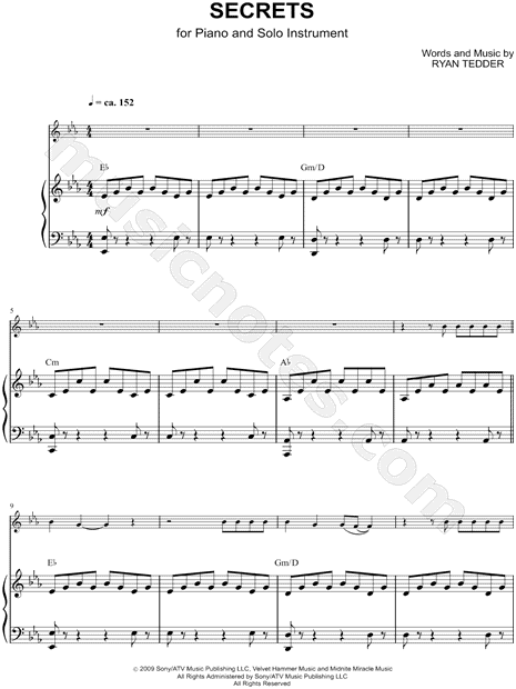 Collection: Secrets - Bass Clef Instrument & Piano