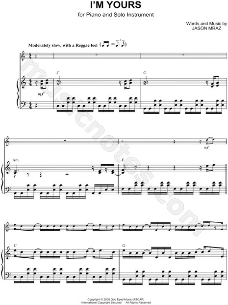 Collection: I'm Yours - Bb Instrument & Piano