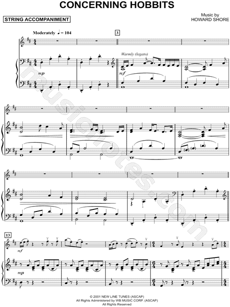 Collection: Concerning Hobbits - Violin & Piano