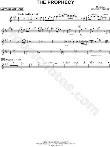 Collection: The Prophecy - Alto Saxophone & Piano