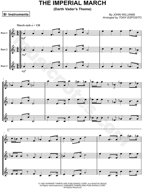 Collection: The Imperial March - Trio of Bb Instruments & Piano