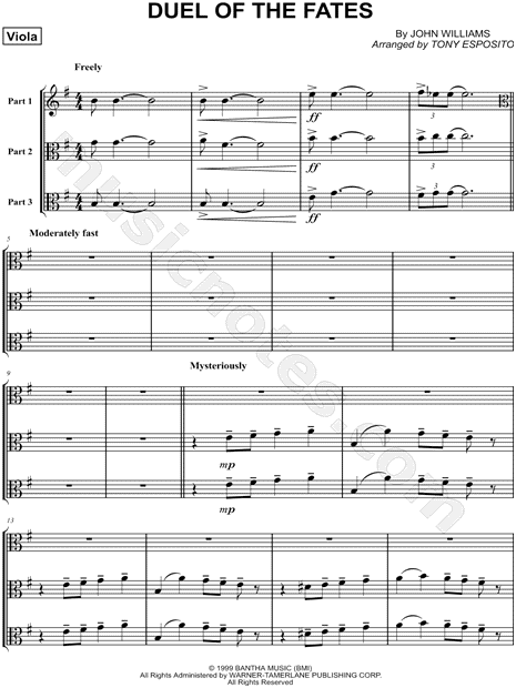 Collection: Duel of the Fates - Viola Trio & Piano