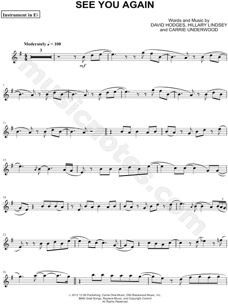 Collection: See You Again - Eb Instrument & Piano Accompaniment