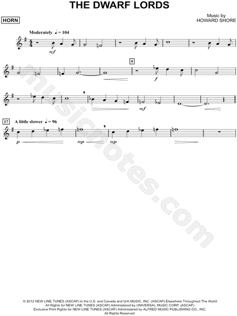 Collection: The Dwarf Lords - Horn & Piano Accompaniment