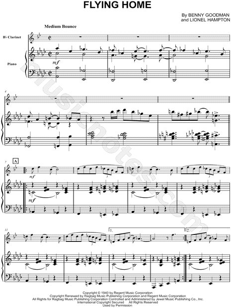 Collection: Flying Home - Clarinet & Piano