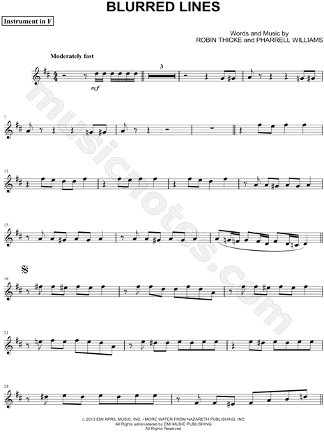 Collection: Blurred Lines - F Instrument & Piano Accompaniment