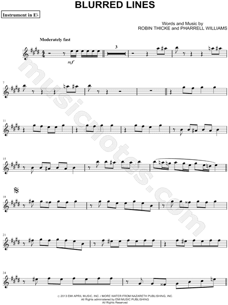 Collection: Blurred Lines - Eb Instrument & Piano Accompaniment