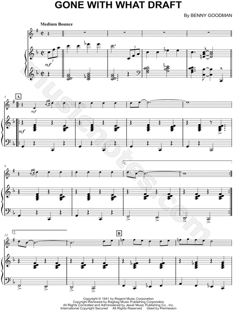 Collection: Gone With What Draft - Clarinet & Piano