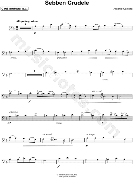 Collection: Sebben Crudele - Bass Clef Instrument & Piano