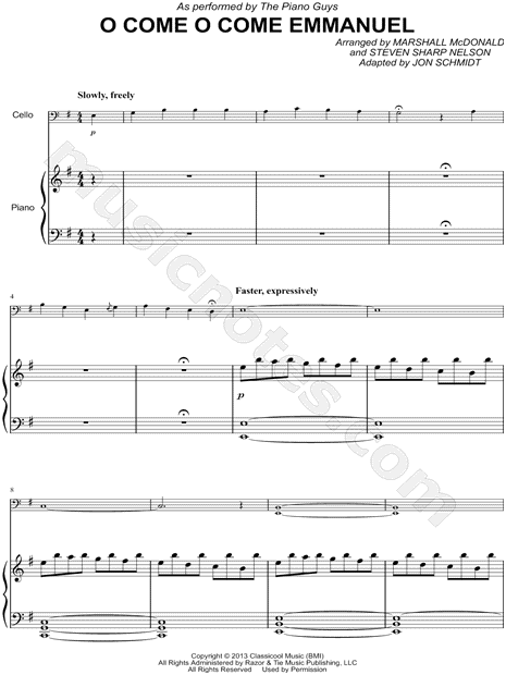 Collection: O Come, O Come, Emmanuel - Cello & Piano