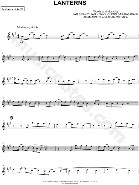 Collection: Lanterns- Bb Instrument & Piano