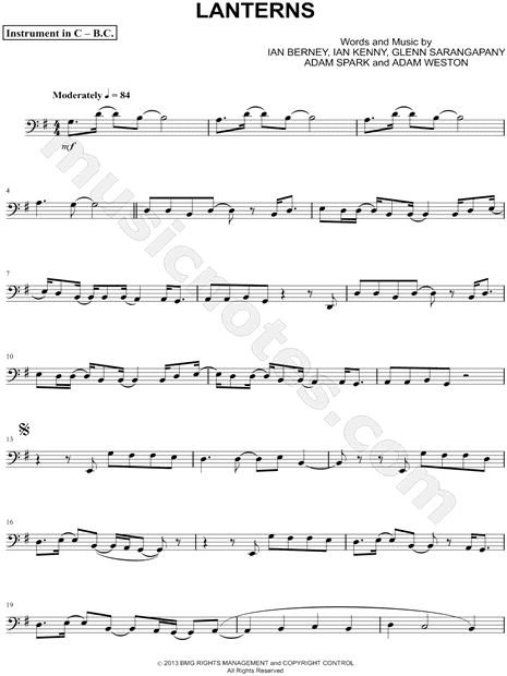 Collection: Lanterns - Bass Clef Instrument & Piano