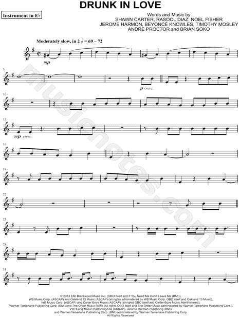 Collection: Drunk in Love - Eb Instrument & Piano