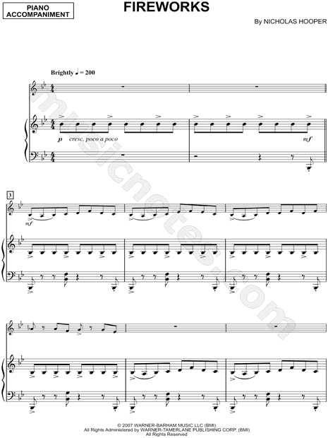 Collection: Fireworks - Tenor Saxophone & Piano