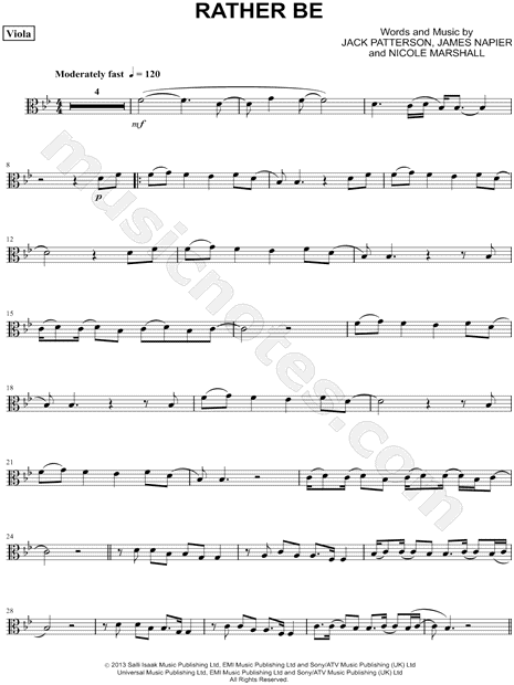 Collection: Rather Be - Viola & Piano