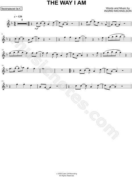 Collection: The Way I Am - C Instrument & Piano