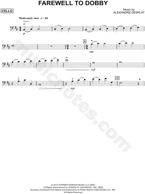 Collection: Farewell to Dobby - Cello & Piano