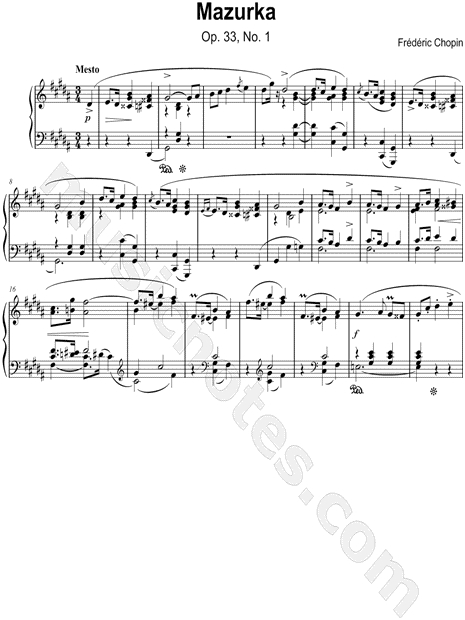 Collection: Mazurkas, Op. 33
