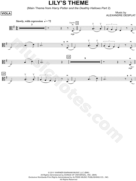 Collection: Lily's Theme - Viola & Piano