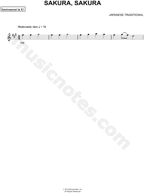 Collection: Sakura, Sakura - Eb Instrument & Piano