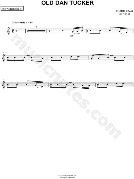 Collection: Old Dan Tucker - Eb Instrument & Piano