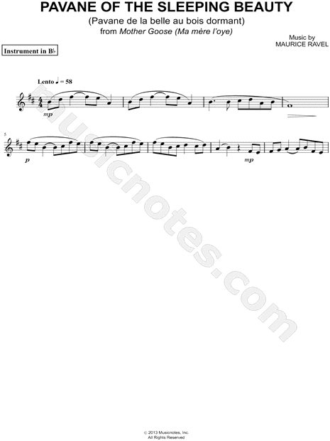 Collection: Pavane of the Sleeping Beauty - Bb Instrument & Piano