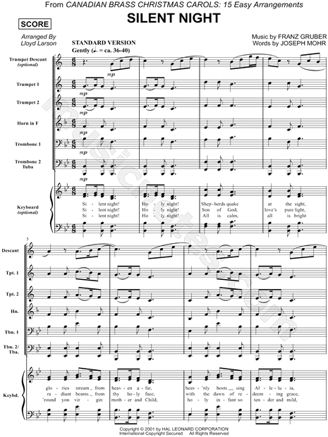 Collection: Silent Night - Brass Quintet