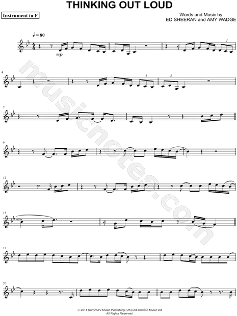 Collection: Thinking Out Loud - F Instrument & Piano