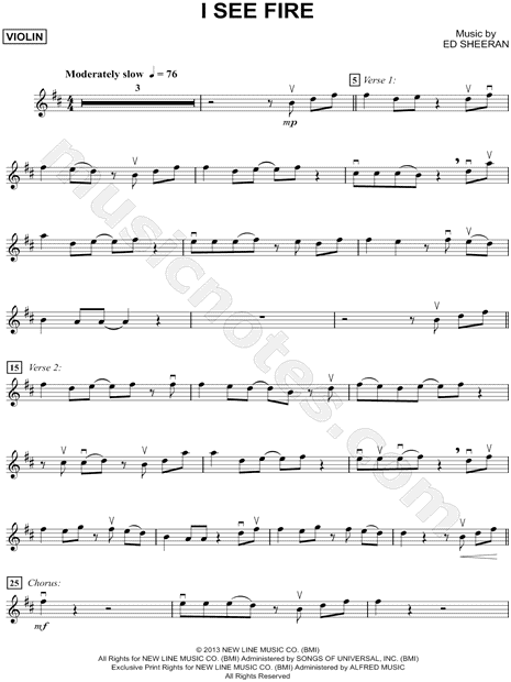 Collection: I See Fire - Violin & Piano Accompaniment