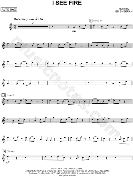 Collection: I See Fire - Alto Saxophone & Piano