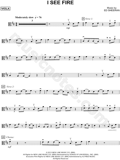 Collection: I See Fire - Viola & Piano Accompaniment