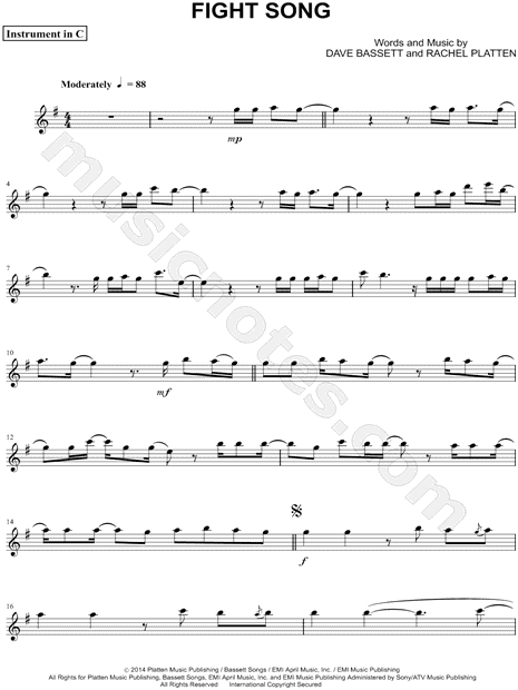 Collection: Fight Song - C Instrument & Piano