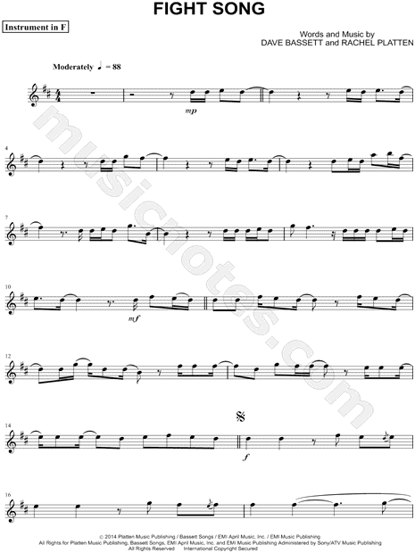 Collection: Fight Song - F Instrument & Piano