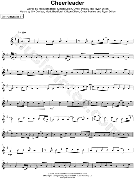 Collection: Cheerleader - Bb Instrument & Piano