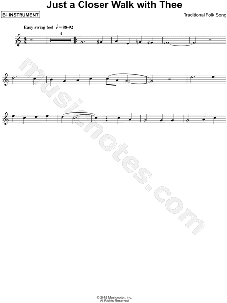 Collection: Just a Closer Walk with Thee - Bb Instrument & Piano
