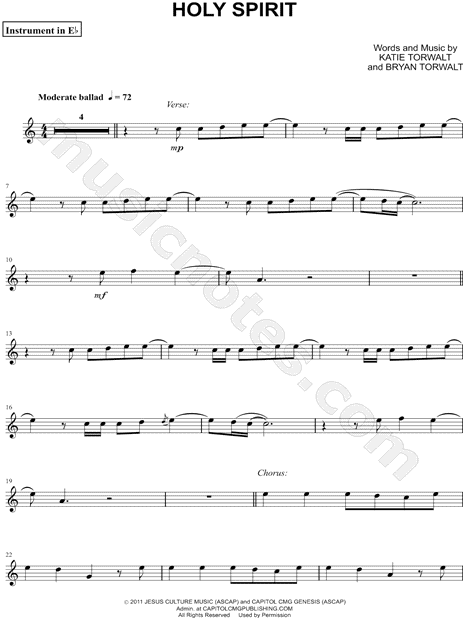 Collection: Holy Spirit - Eb Instrument & Piano