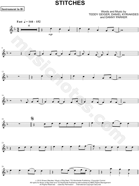 Collection: Stitches - Bb Instrument & Piano