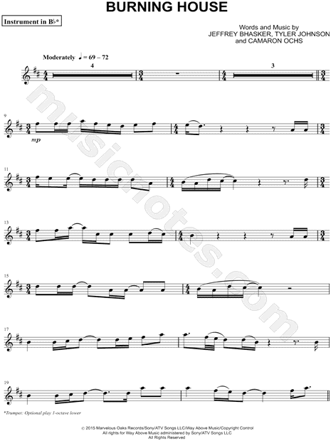 Collection: Burning House - Bb Instrument & Piano