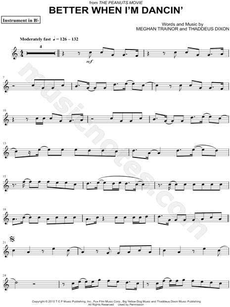 Collection: Better When I'm Dancin' - Bb Instrument & Piano