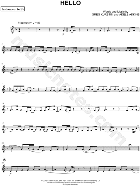 Collection: Hello - Eb Instrument & Piano
