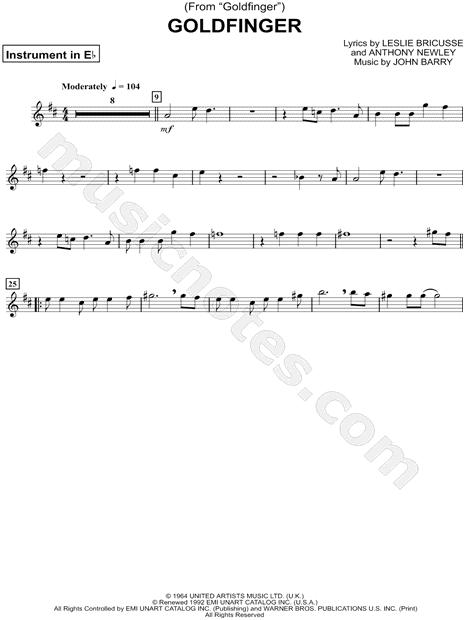 Collection: Goldfinger - Eb Instrument & Piano