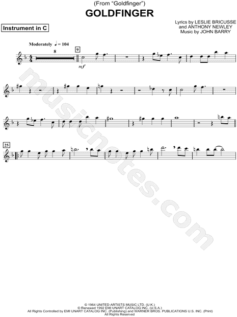 Collection: Goldfinger - C Instrument & Piano