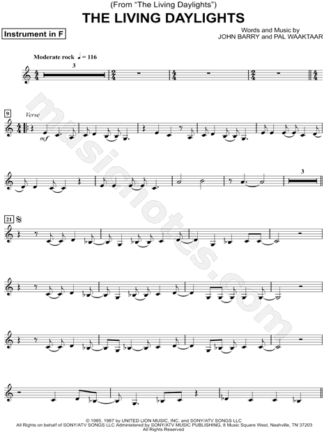 Collection: The Living Daylights - F Instrument & Piano