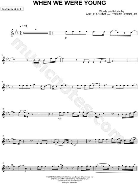 Collection: When We Were Young - C Instrument & Piano