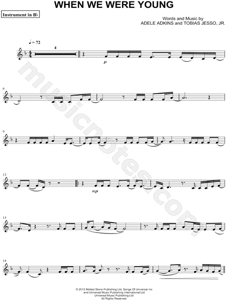 Collection: When We Were Young - Bb Instrument & Piano