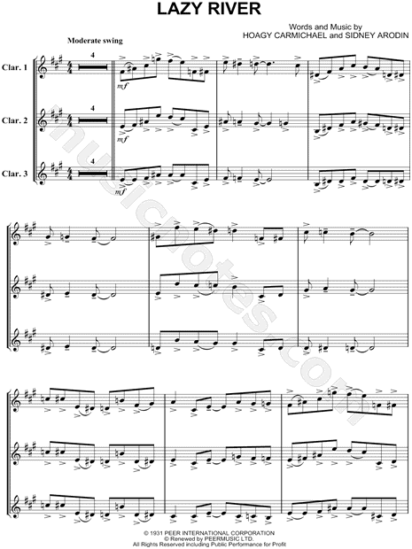 Collection: Lazy River - Clarinet Trio & Piano
