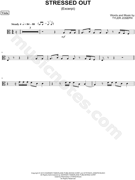 Collection: Stressed Out [excerpt] - Viola & Piano