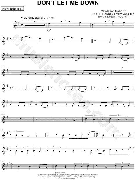 Collection: Don't Let Me Down - Eb Instrument & Piano