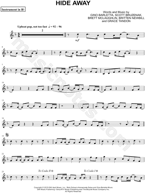 Collection: Hide Away - Bb Instrument & Piano